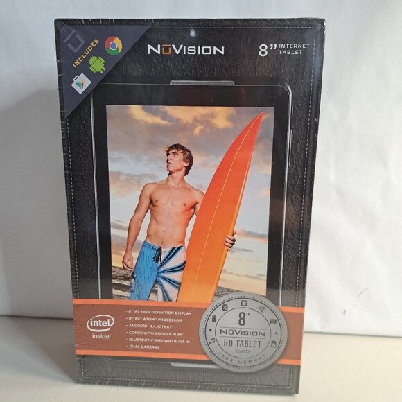 Nuvision IPS High Definition 8" Internet Purple Tablet TM800A510L & Case NEW - Picture 1 of 5